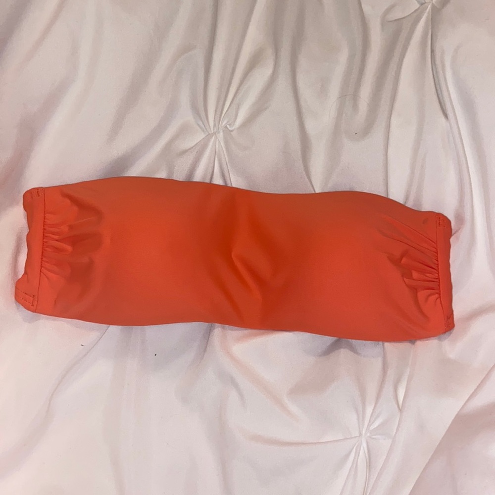 coral/orange bikini top xS